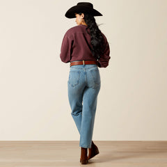 Ariat Ultra High Rise Cheyenne Yoke Tomboy Straight Leg Jean On Sale