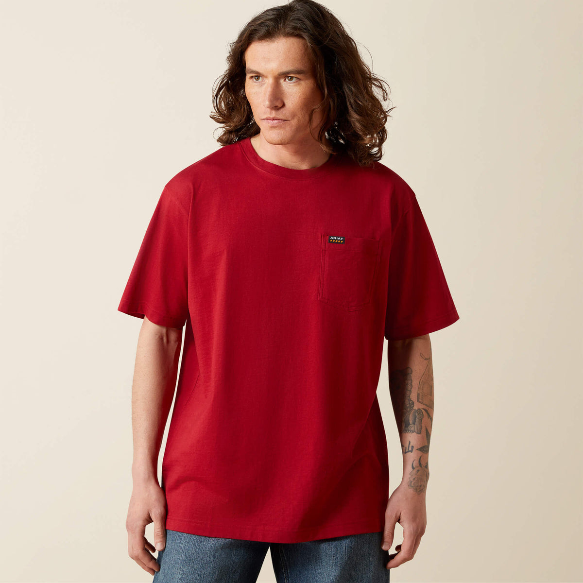 Ariat Rebar Cotton Strong Standard Pocket T-Shirt On Sale