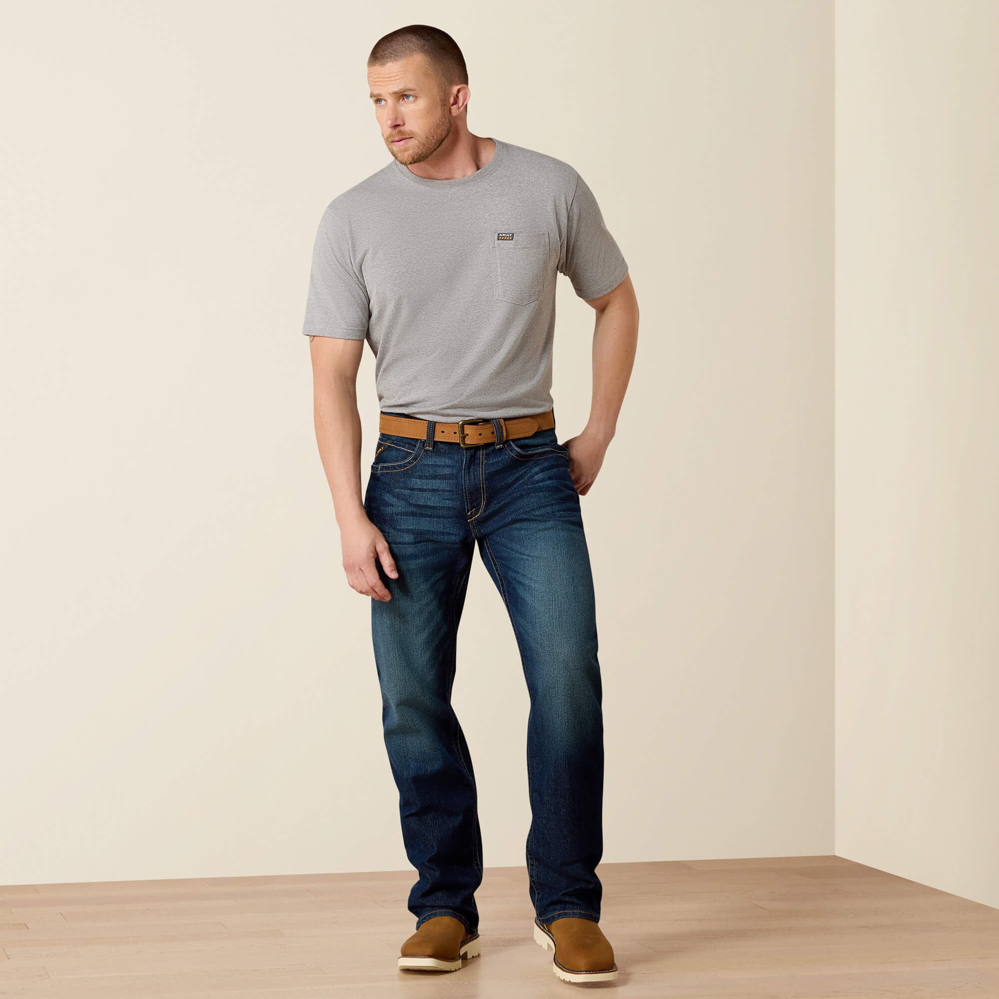 Ariat Rebar M4 Low Rise DuraStretch Edge Boot Cut Jean Outlet