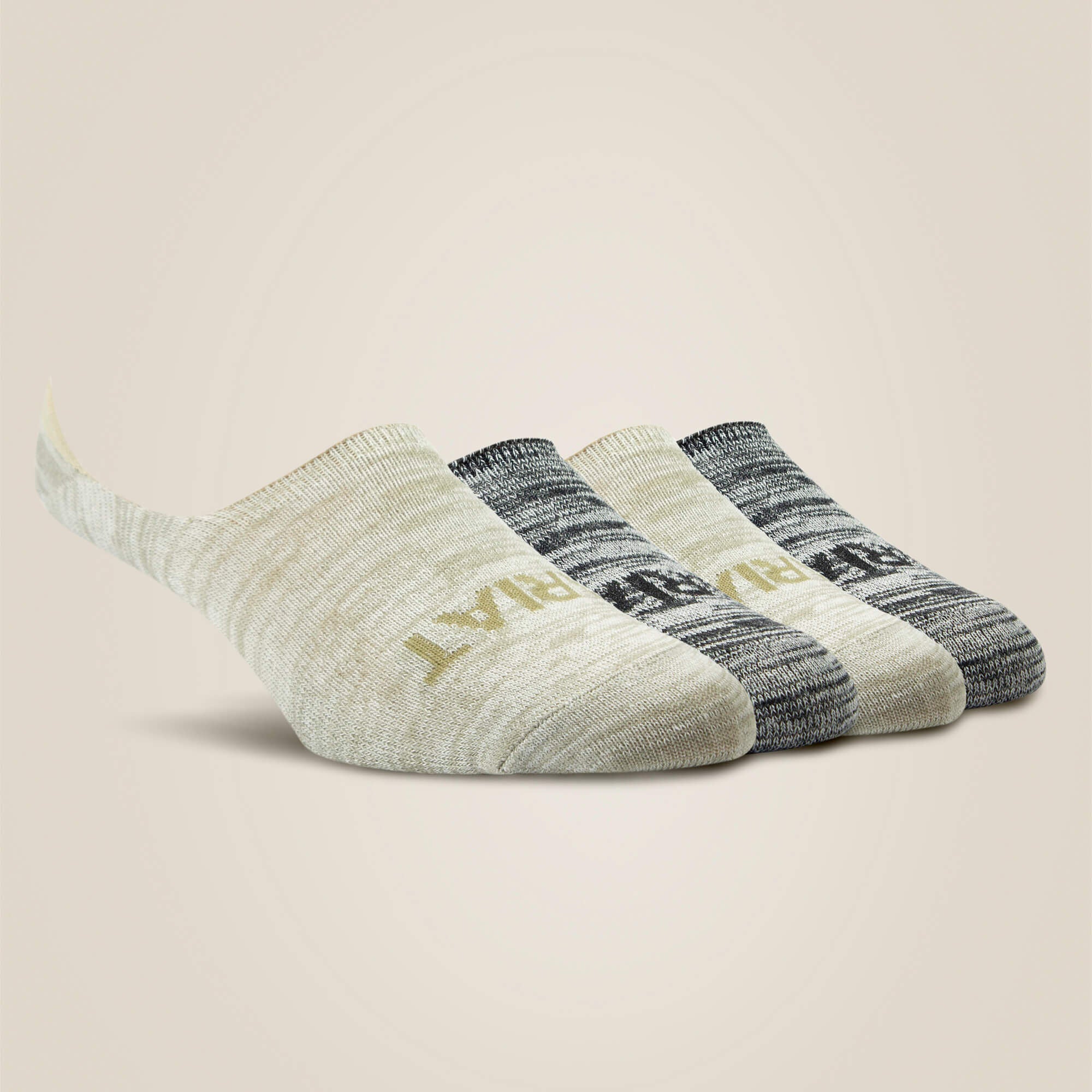 Ariat No Slip No Show Sock 4 Pair Multi Color Pack Sale