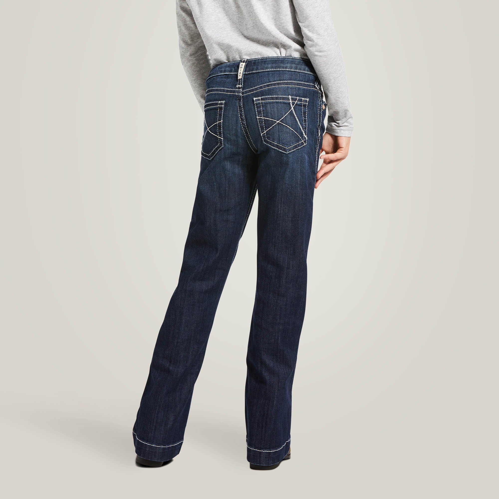Ariat Trouser Mid Rise Stretch Ella Wide Leg Jean Outlet