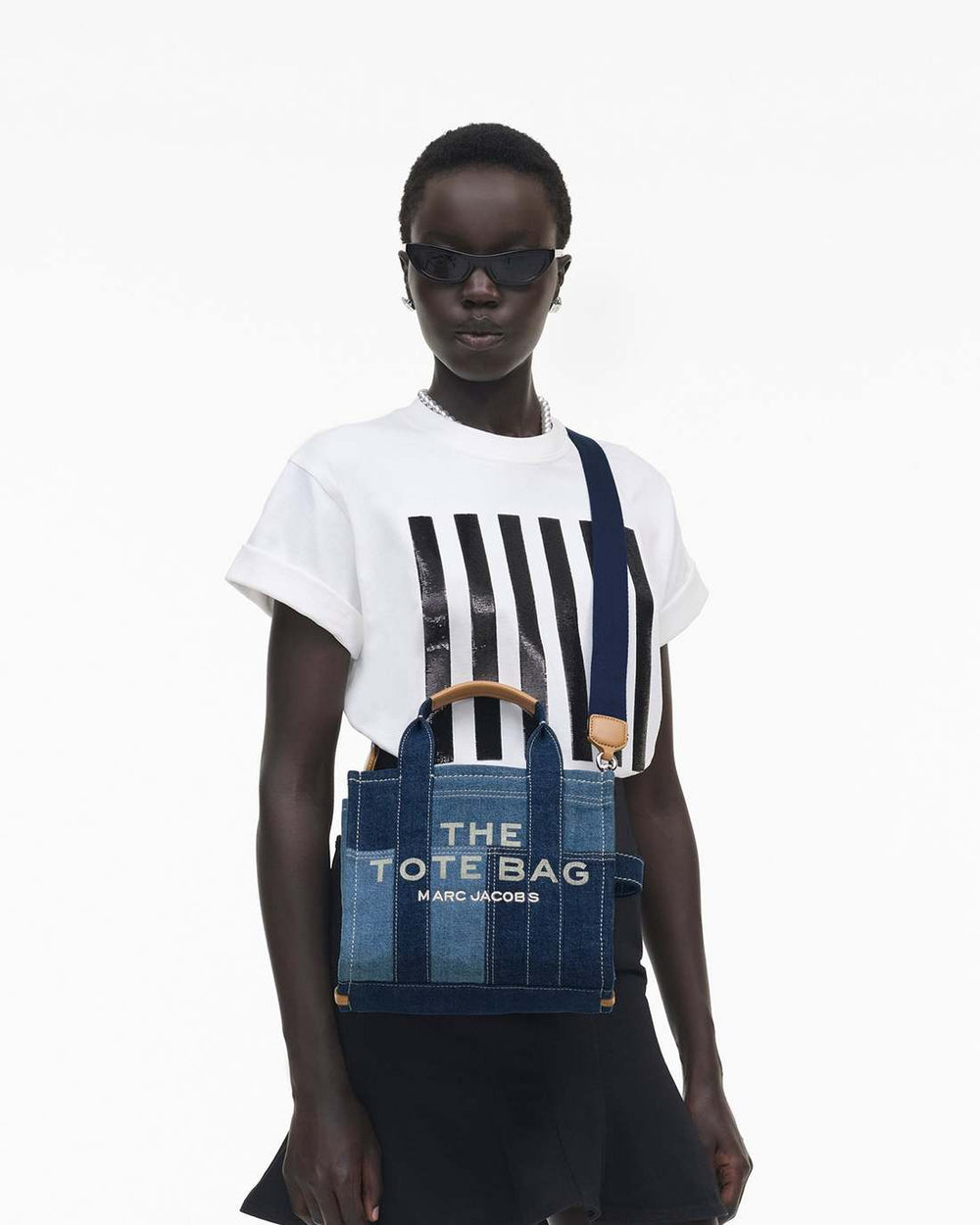 Marc Jacobs The Denim Small Tote Bag Blue Denim