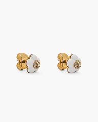 Marc Jacobs The Daisy Stud Earrings Gold/White