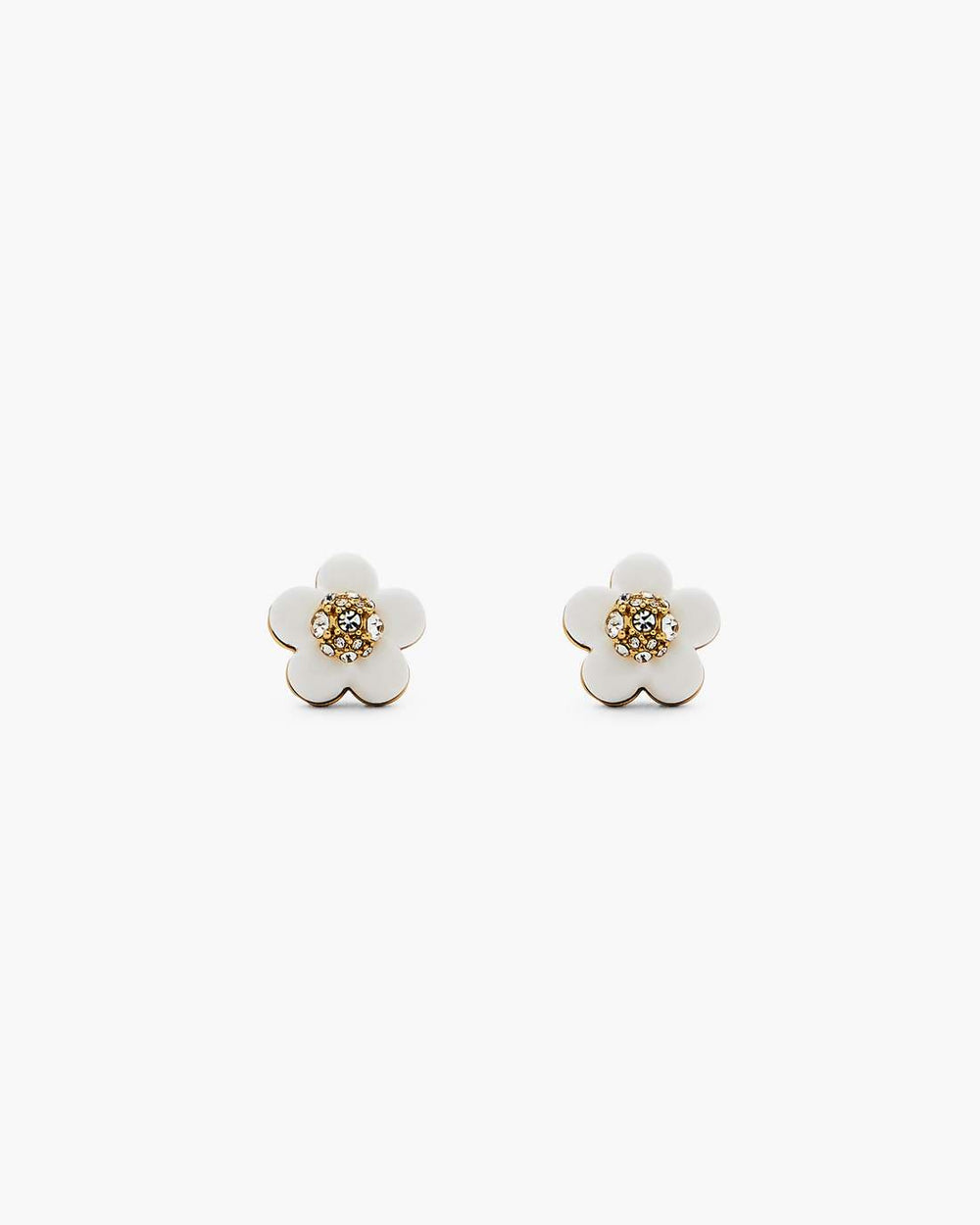 Marc Jacobs The Daisy Stud Earrings Gold/White
