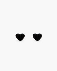 Marc Jacobs The Heart Balloon Pave Earrings Black/Black Crystal